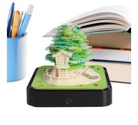 Générique Bloc-Notes 3D Motif Arbre Maison Art Planificateur Loisirs
