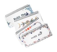Générique Bloc-notes Agenda Hebdomadaire et Mensuel, Lot de 4 Set de Carnets à Spirale, Format Compact Portable, Organiseur Scolaire et Professionnel pour Planification Quotidienne