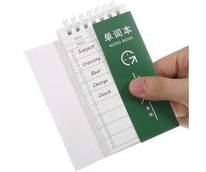 Générique Bloc-notes de Poche à Feuilles Mobiles Vert 3pcs en Papier Portable pour Mémorisation de Vocabulaire, pour L'école DIY
