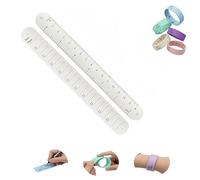 Générique Bloc-notes de poignet - Bracelet mémo portable en silicone, étanche, réutilisable et doté d'une règle - Bracelet pense-bête effaçable pour listes de tâches, travail, études (blanc)