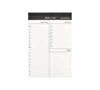 Générique Bloc-notes professionnel 5 pièces, 50, Daily scjedule | 85x125mm 50 feuilles / bloc pour les réunions de bureau et la gestion des horaires quotidiens, des tâches