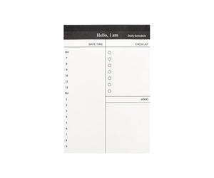 Générique Bloc-notes professionnel 5 pièces, 50, Daily scjedule | 85x125mm 50 feuilles / bloc pour les réunions de bureau et la gestion des horaires quotidiens, des tâches