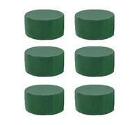 Générique Bloc Vert pour Fleurs Artificielles | Mousse pour Compositions Florales,6 Pièces 8x4 Cmmousse Florale Ronde - Mousse pour Bricolage, Mariages, Cadeaux, Décoration