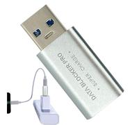 Générique Blocage de Données USB C,Coque en d'Aluminium Bloqueur USB - Adaptateur Stable Charge Rapide Protecteur pour PC Téléphone Usage Lieu Public