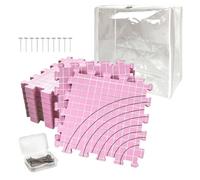 Générique Blocking Boards for Crochet - Interlocking Square Pegs, Knit Grid | 12.01x12.01x0.66 In | Interlocking EVA Foam Crochet Blocking Board Set | Grid Lines with Pins for Knitting & Craft Projects