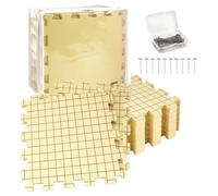 Générique Blocking Boards for Crochet - Interlocking Square Pegs, Knit Grid | 12.01x12.01x0.66 In | Interlocking EVA Foam Crochet Blocking Board Set | Grid Lines with Pins for Knitting & Craft Projects