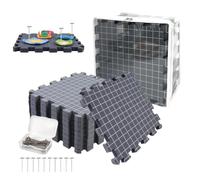 Générique Blocking Boards for Crochet - Interlocking Square Pegs, Knit Grid | 12.01x12.01x0.66 In | Interlocking EVA Foam Crochet Blocking Board Set | Grid Lines with Pins for Knitting & Craft Projects