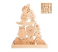 Générique Blocs à Empiler,Jeu de Plateau Éducatif en Bois avec Animaux Amusants | Jouets de Tri et d'Empilage | pour la Salle de Classe, la Maternelle, l'Élémentaire, Les Loisirs du