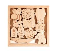 Générique Blocs à Empiler - Jeu de Plateau Éducatif et Ludique en Bois avec Animaux,Jouets d'Équilibre | pour la Salle de Classe, la Maternelle, l'Élémentaire, Les Loisirs du