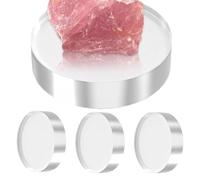 Générique Blocs Acryliques Présentation | 4 Pièces Support Décoratif Transparent Poli | Présentoir à Bijoux Cube Acrylique | pour Bijoux Bagues Boucles d'Oreilles Figurines Lunettes de