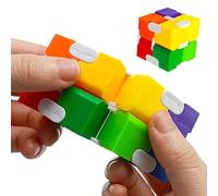 Générique Blocs Cube Arc-en-,Jouet Cube Arc-en-, Mélange de Couleurs Cubes de Puzzle éducatifs Cadeaux de fête, Puzzle Cube Portable innovant pour Adultes, Jouet pour Amis, Amoureux
