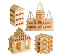 Générique Blocs de Construction en Bois, Blocs empilables en Bois | Ensemble de Construction en de Blocs de de 100 pièces - Jouet éducatif en pour Tout-Petits, de pour l'appren