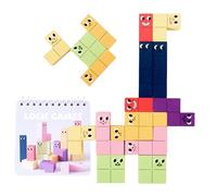 Générique Blocs De Construction pour - Jeu Éducatif Et Amusant - Cube de Construction en Bois Puzzle d'Expression - pour Le Jeu des à la Maison à l'École Maternelle et en Salle de Classe