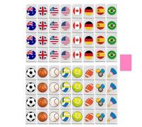 Générique Blocs De Jeu | 65 Blocs De Jeu Mahjong | Ensemble De Jeu De Mahjong Drapeau National | Ensembles De Jeu De Mahjong en Bord De Mer | -ni Mahjong Set Jeux De Société Familiaux pour Les Âg