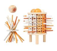Générique Blocs en Bois Jeu d'empilement, Blocs de Construction de Carottes Fines,Blocs constitutifs naturels sûrs | Famille Puzzle Stacking Game for Childre