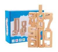 Générique Blocs en Bois numériques, Blocs de Construction en Bois | Jeu mathématique interactif,Jouets à Blocs de 1 à 10 Chiffres, Jeu d'empilement Assorti des mathématiques pour Les de 3 Ans et Plus