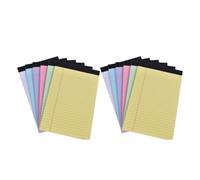 Générique Blocs-notes avec marge gauche pour notes organisées, 12 piece set | Six couleurs de papier assorties, reliure tournée le haut pour des rappels écrits, des listes, des dossiers de