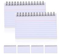 Générique Blocs-notes en Papier Blanc Lignes Horizontales et Prise de Notes Scolaire Lot de 6 Design Compact et Facile à Transporter pour Étude en Classe