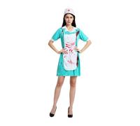 Générique Bloody Doctor Halloween, Zombie Nurse, Blood-Stained Uniform with Props for Cosplay Events, Horror for Adults, Teens, Kids, Girls, Boys, Men, Women, Street Performances