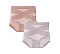 Générique Bloom Pink Underwear Leak Proof, Ultimate Comfort Leakproof and Shaping Tummy Control, Women's High Waisted Underwear (2pcsA,M)