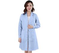 Générique Blouse Blanche Chimie Lycee Collège Blouse de Médecin Unisexe Chimie Laboratoire Homme Femme Manche Longue Chemise de Médical avec Poche et Bouton pour étudiant et Lycée Hospital