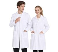 Générique Blouse Blanche Chimie Physique Médicale Scientifique Coton Manche Longue avec Poche pour Étudiant Homme Femme Lycee Collège Laboratoire Confortable léger résistant Pratique idéal