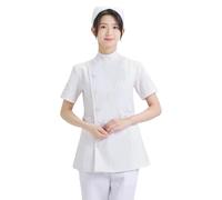 Générique Blouse Blanche Femme, Blouse Medicale Infirmiere Femme Avec Poche Et Bouton Blanche Chimie Lycee Coton Manches Courtes Chemise Laboratoire Collège Chemisiers Et Blouses Chic Et Élégant
