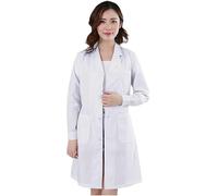 Générique Blouse Blanche Lycée Coton, Chimie Laboratoire, Femme Homme Manche Longue Blouse de Médecin Médical avec Poche et Bouton pour Étudiant et Lycée Hospital Industriel Tops 2026