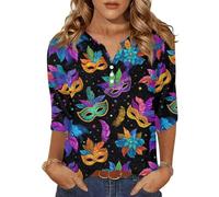 Générique Blouse De Carnaval pour Femmes Blouses Carnaval Top Bal Masqué Top Ajusté Col V Haut Élégant Classique Chemisier Festif Vintage Chemisiers pour Les Réveillons Noir S