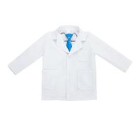 Générique Blouse de laboratoire blanche en polyester pour enfant, coupe simple, pour les cours de chimie, expériences encadrées, chimie scolaire, classe scientifique, coloris Beige, taille 8-10 ans
