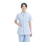 Générique Blouse de Médecin pour Femme, Blouse medicale Femme Tunique medicale Manches Courte Shirt Hopital Clinique Aide Domicile Kiné Ergothérapeute pour étudiants Laboratoire Infirmière Cosplay