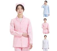 Générique Blouse de Médecin pour Femme, Blouse medicale Femme Tunique medicale Manches Courte Shirt Hopital Clinique Aide Domicile Kiné Ergothérapeute pour étudiants Laboratoire Infirmière Cosplay