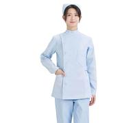 Générique Blouse de Médecin pour Femme, Blouse medicale Femme Tunique medicale Manches Courte Shirt Hopital Clinique Aide Domicile Kiné Ergothérapeute pour étudiants Laboratoire Infirmière Cosplay