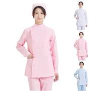 Générique Blouse de Médecin pour Femme, Blouse medicale Femme Tunique medicale Manches Courte Shirt Hopital Clinique Aide Domicile Kiné Ergothérapeute pour étudiants Laboratoire Infirmière Cosplay