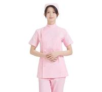 Générique Blouse de Médecin pour Femme, Blouse medicale Femme Tunique medicale Manches Courte Shirt Hopital Clinique Aide Domicile Kiné Ergothérapeute pour étudiants Laboratoire Infirmière Cosplay