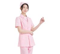 Générique Blouse de Médecin pour Femme, Blouse medicale Femme Tunique medicale Manches Courte Shirt Hopital Clinique Aide Domicile Kiné Ergothérapeute pour étudiants Laboratoire Infirmière Cosplay