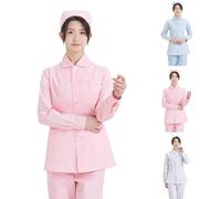 Générique Blouse de Médecin pour Femme, Blouse medicale Femme Tunique medicale Manches Courte Shirt Hopital Clinique Aide Domicile Kiné Ergothérapeute pour étudiants Laboratoire Infirmière Cosplay