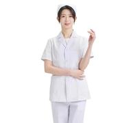 Générique Blouse de Médecin pour Femme, Blouse medicale Femme Tunique medicale Manches Courte Shirt Hopital Clinique Aide Domicile Kiné Ergothérapeute pour étudiants Laboratoire Infirmière Cosplay