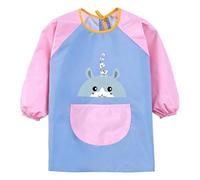 Générique Blouse Peinture, Blouse Ecole Enfant 1-4 Ans Garçons Et Filles Blouses Avec Une Grande Poche Imperméable À Manches Longues Tabliers De Repas Artisanat Bricolage Arts Tabliers, 01 Rose