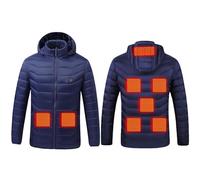 Générique Blouson chauffant USB Avec 8 Zones de Chauffage Vestes Chauffantes Manches Longues Chaud Doudoune Chauffante Intelligent chauffé Couleur Unie Veste Chauffante Hiver Pour Ski Pêche et Moto