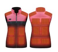 Générique Blouson Chauffant, Veste Chauffante Homme Femme même couleur d'épeautre, Doudoune Chauffante avec Batterie incluse, 13 zone double contrôle, warm clip avec poches sans manches