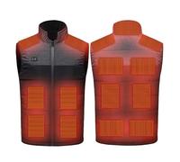 Générique Blouson Chauffant, Veste Chauffante Homme Femme même couleur d'épeautre, Doudoune Chauffante avec Batterie incluse, 13 zone double contrôle, warm clip avec poches sans manches