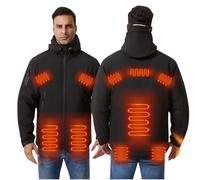 Générique Blouson Chauffante Femme Homme Vestes Chauffant USB Chaud Manteau Hiver Doudoune Chauffante Imprimé Veste Capuche avec Chauffage 10 Zones Chauffé pour Ski Pêche Randonnée Plein Air Pas Cher