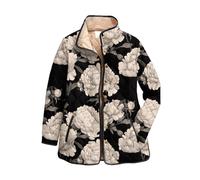 Générique Blouson Hiver Femme Manteau Oversize Matelassé Impermeable Elegant Parka Doublé Courte Chaud Polaire Duvet Moumoute Chic Doudoune Chaude Blouson Laine Veste Kaki Femme M