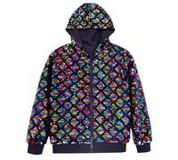 Générique Blouson Homme Mi Saison À Paillettes avec Capuche Et Design À Carreaux Fermeture Éclair pour Les Fêtes en Automne Et Hiver Vestone Capuchon Homme