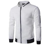 Générique Blouson Homme Printemps Été, Veste Aviateur Homme Col Montant, Coupe Vent, De Loisirs Veste Décontracté pour Hommes Blouson Moto Jacket Vestes Imperméable avec Poches Zippées