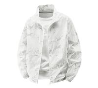Générique Blouson Homme Veste Casual Coupe-Vent Manches Longues Vintage Jacket Décontractée Manteau Col Officier Homme Automne Hiver Chaud Blousons