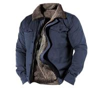 Générique Blouson Homme Veste Hiver Classe Manteaux Jusqu'à 5xl En Cuir Chaud Polaire Grande Taille Doublé Pour Hommes Premium Parka Doudoune Chaude Manteau D'hiver Coupe-Vent Pull Couple