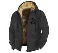 Générique Blouson Ski Homme Zippé Sherpa Veste Col Mao Coupe Polo Chasse D'interieur Marque Sweat Polaire Randonnée Mi-long Capuche Polaire Jogging Teddy Carreaux Vetement Homme Hiver M