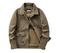 Générique Blousons Homme Mi Saison Vestes D'extérieur Légères Décontracté À Trench-Coat, Classique Pardessus Coupe Vent Imperméable Décontracté Jacket Promenades En veste imperméable homme Café 3XL